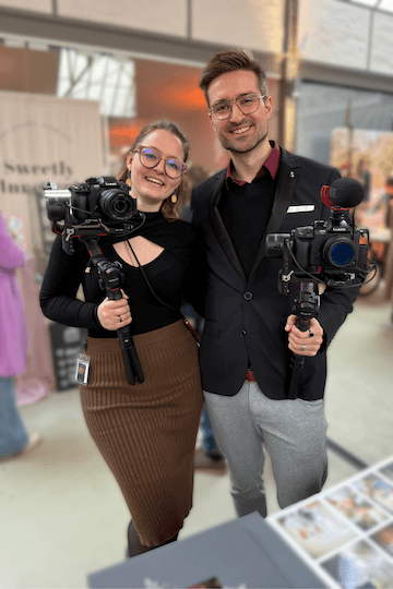 Lilly und Robin als Aussteller für Manoora auf einer Hochzeitsmesse in Dresden
